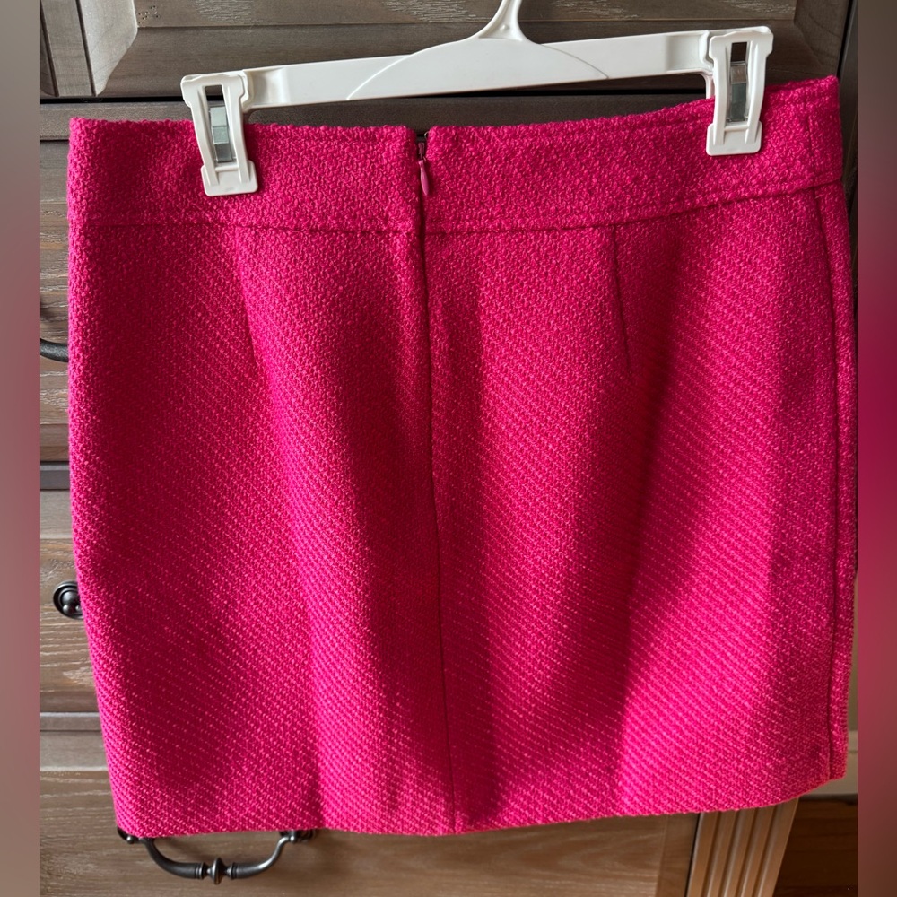 NWT J Crew Pink Tweed Textured Aline Pencil Skirt Size 8 - Picture 3 of 3